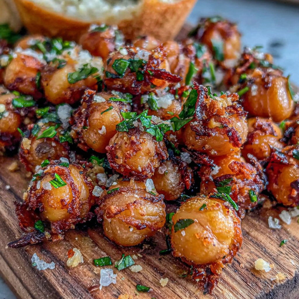 Garlic Roasted Chickpeas