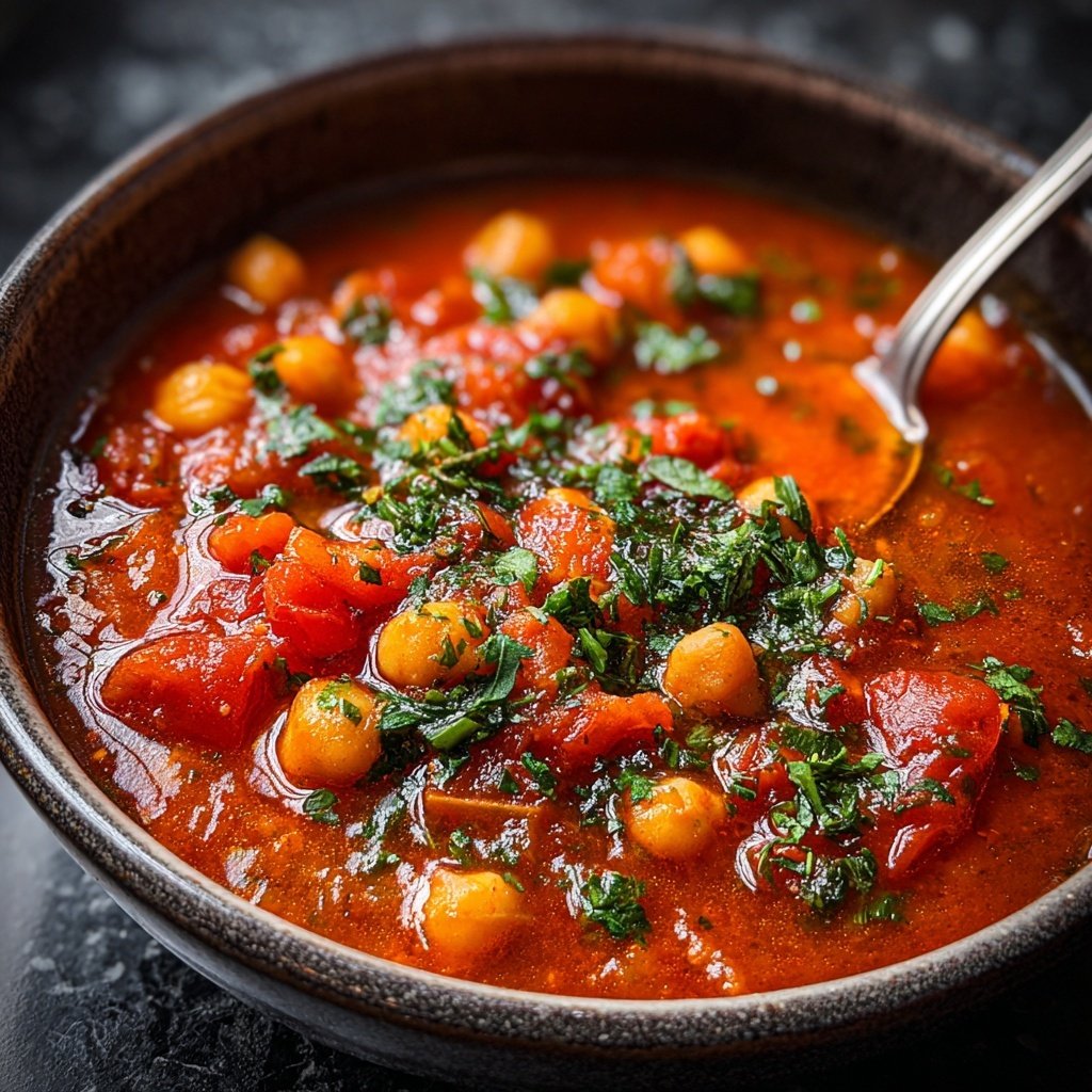 Healthy Dinner Tomato Chickpea Stew