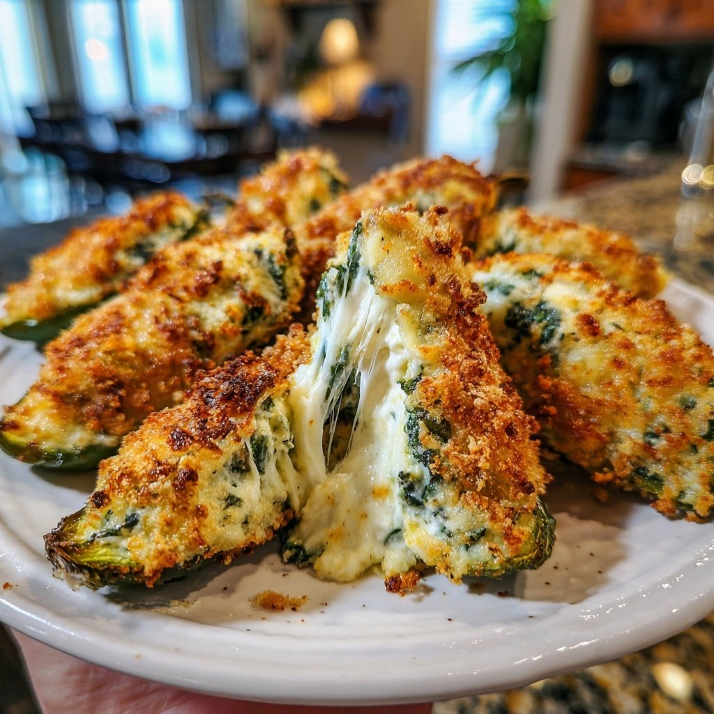 Jalapeno Poppers with Creamy Spinach Dip