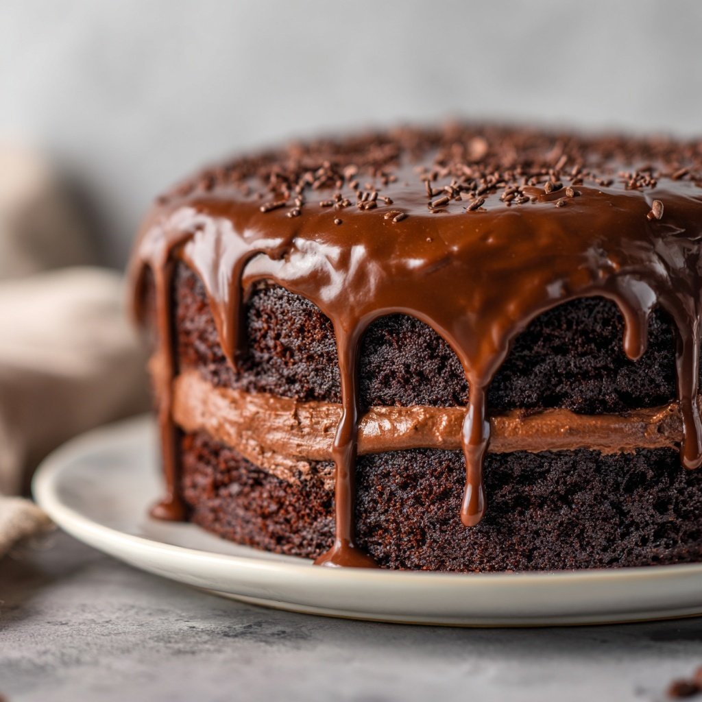 Chocolate Buttercream Birthday Cake