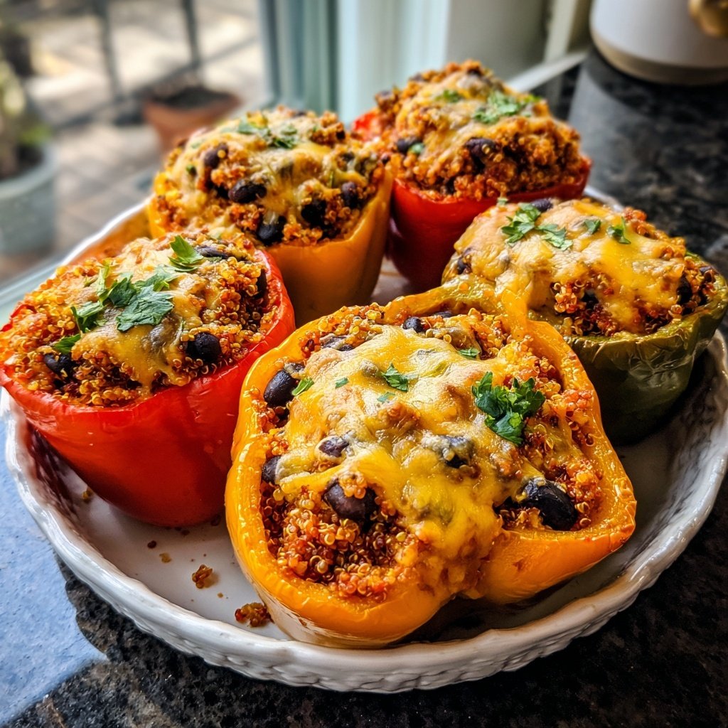 Valentine Dinner Stuffed Bell Peppers