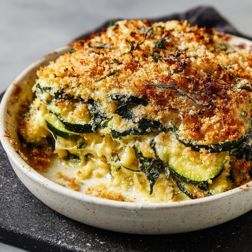 Baked Zucchini Spinach Casserole