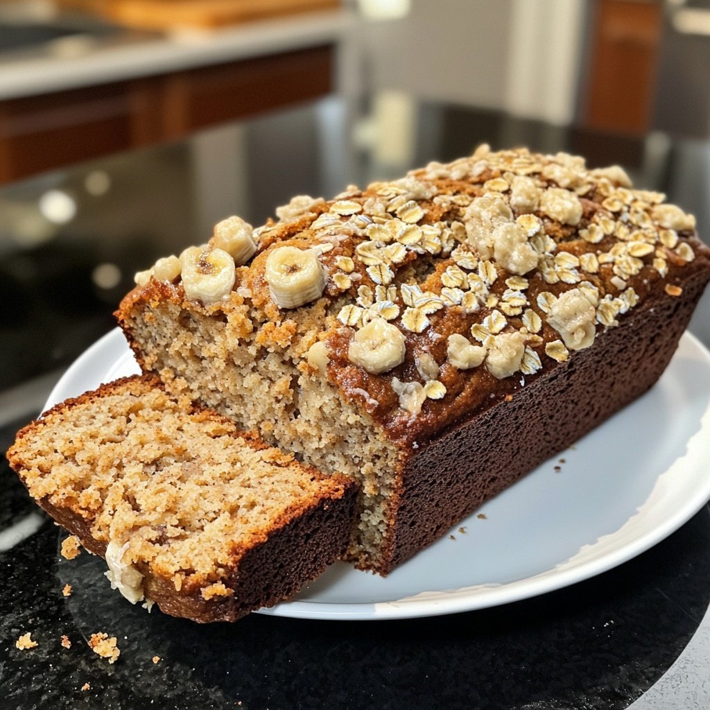 Healthy Banana Bread with Oats Recipe