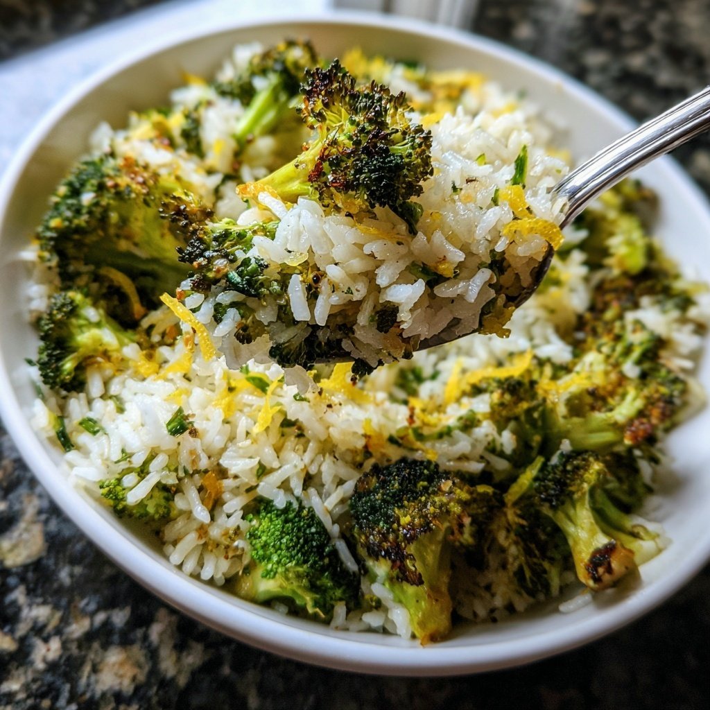Roasted Broccoli Lemon Rice