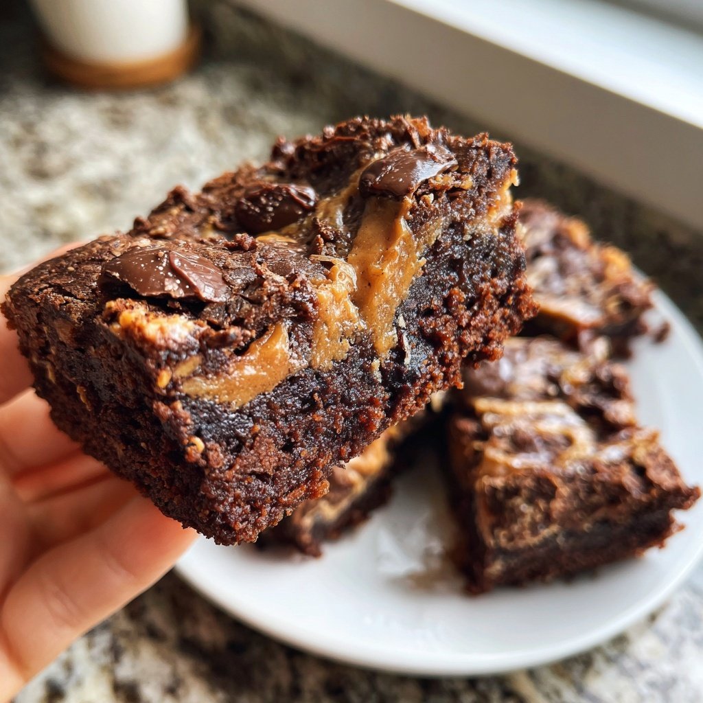Cottage Cheese Brownies with Cashew Butter