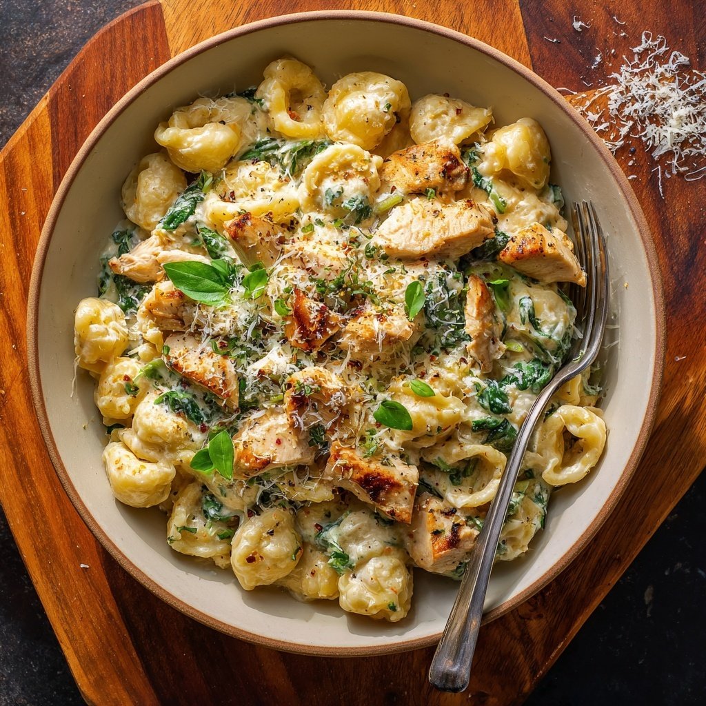 Rotisserie Chicken Spinach Pasta