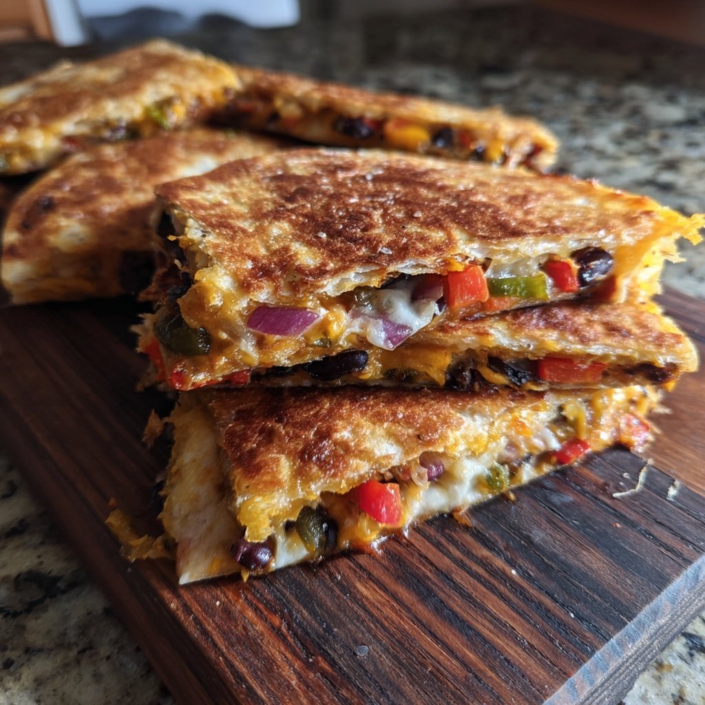 Super Bowl Baked Veggie Quesadilla Squares