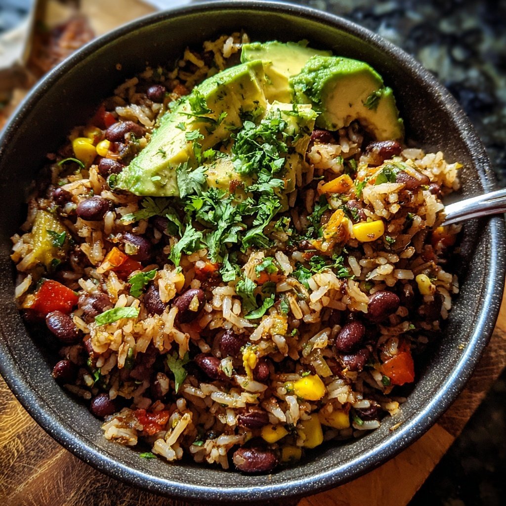 Jamaican Black Bean and Rice Bowl