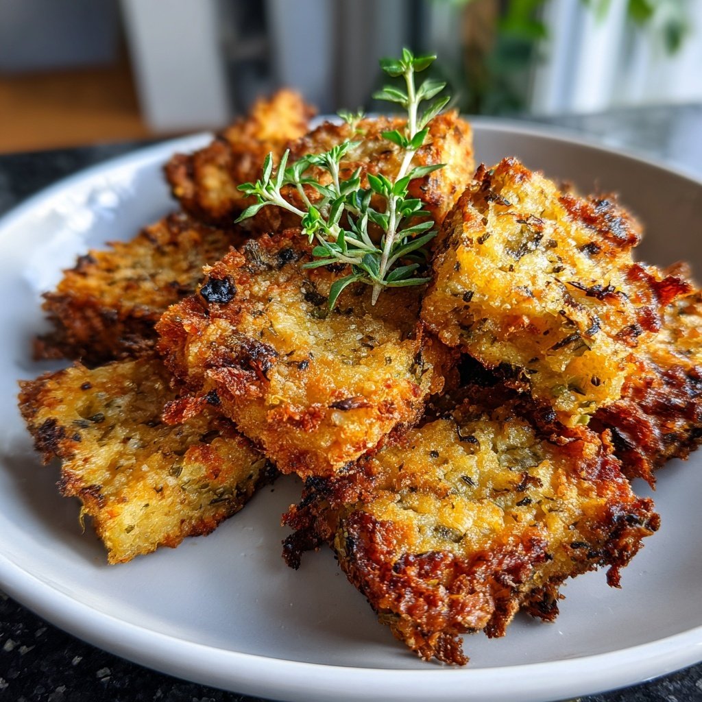 Crispy Eggplant Veggie Squares