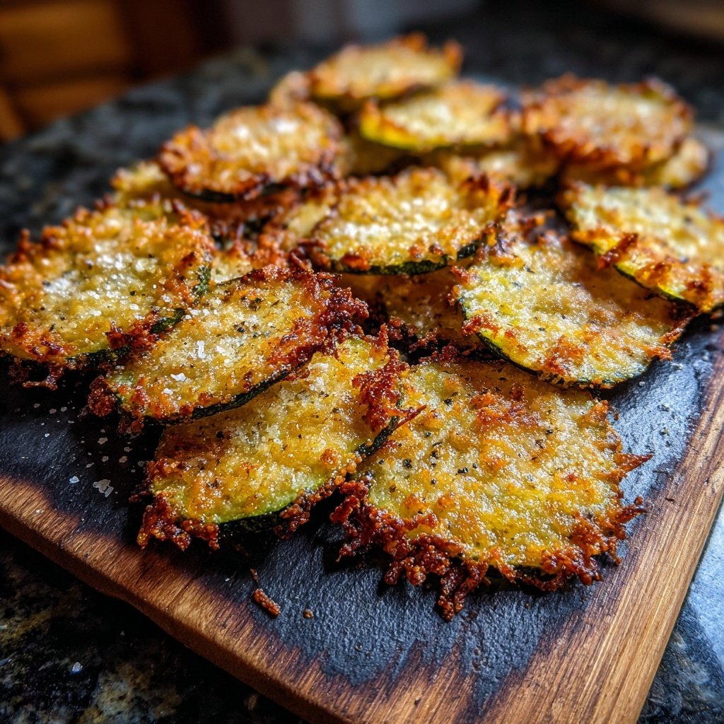 Baked Zucchini Parmesan Crisps