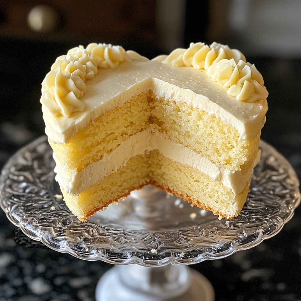 Mini Heart Cake with Lemon Cream