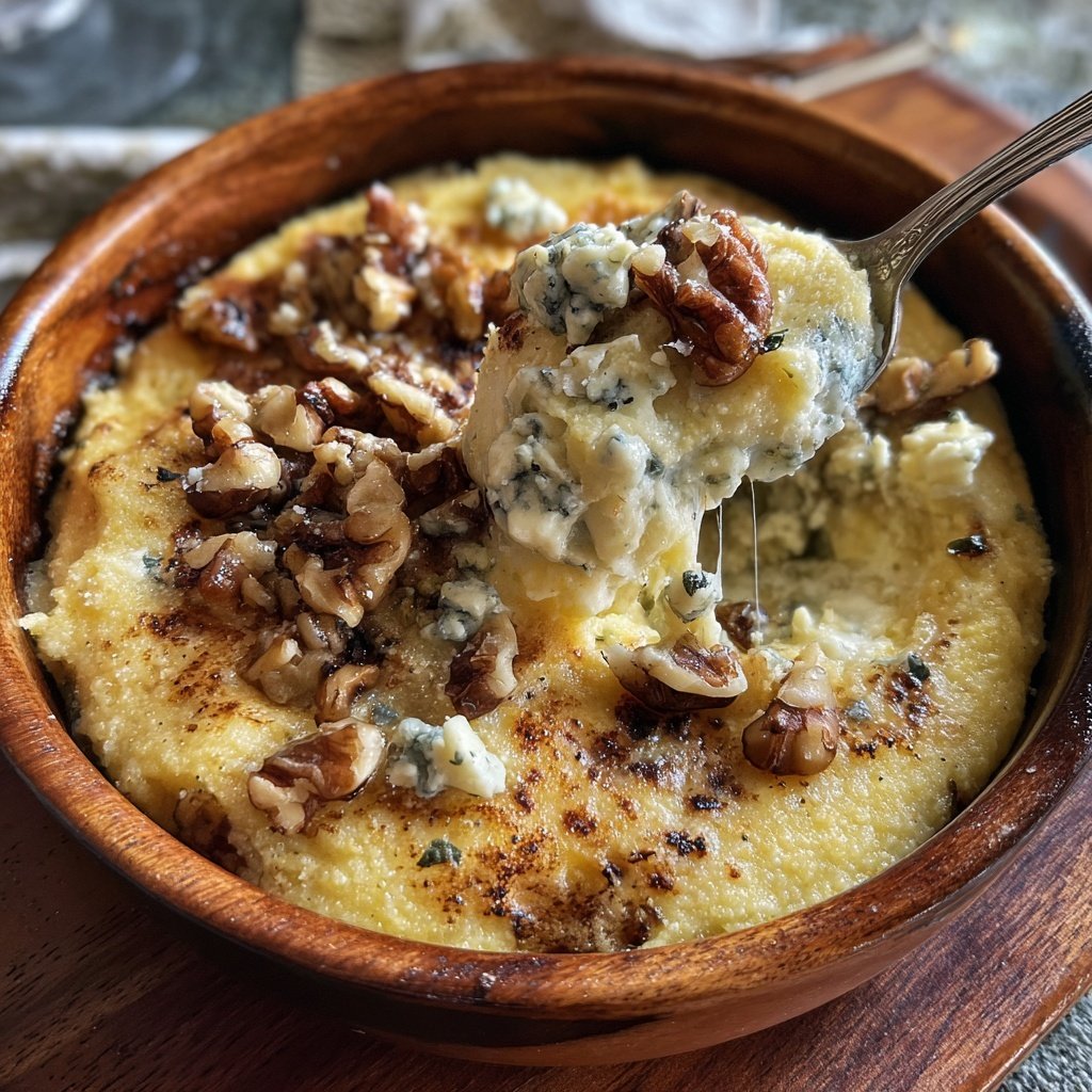 Polenta with Gorgonzola and Walnuts