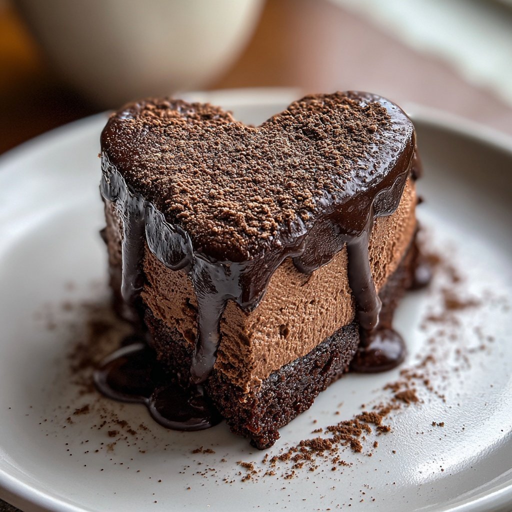 Mini Heart Cake with Chocolate Mousse