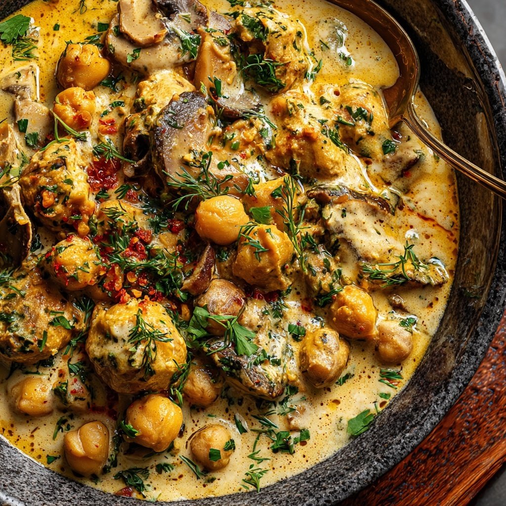 Creamy Mushroom Chickpea Curry